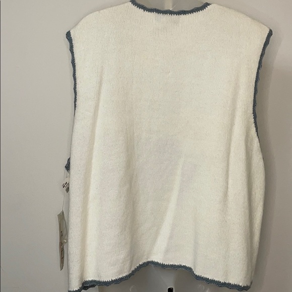 Winter snowflake sweater vest XL NWT - Picture 7 of 10